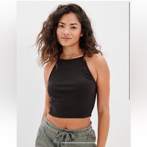 3 for $20 American eagle outfitters Black Ribbed Halter Top size xs